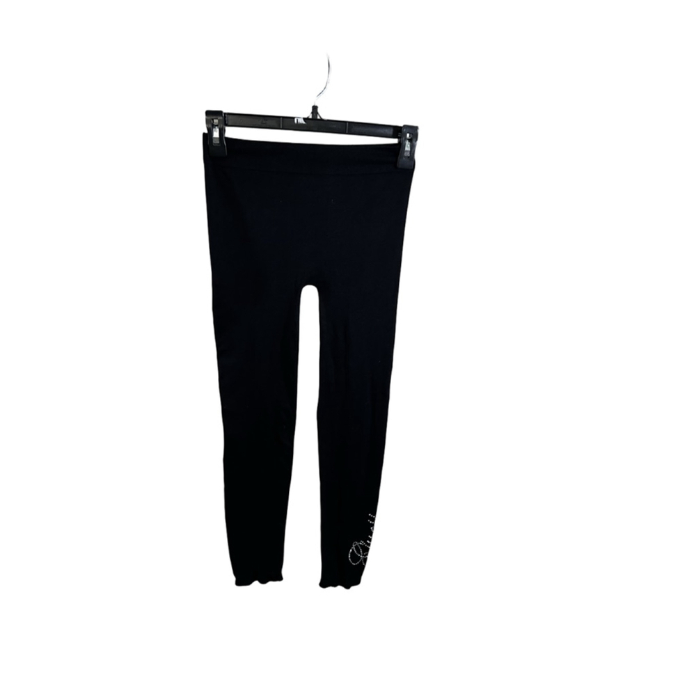 NWOT Guess Black Tights Juniors M/L Rhinestone Logo Stretch Nylon Spandex